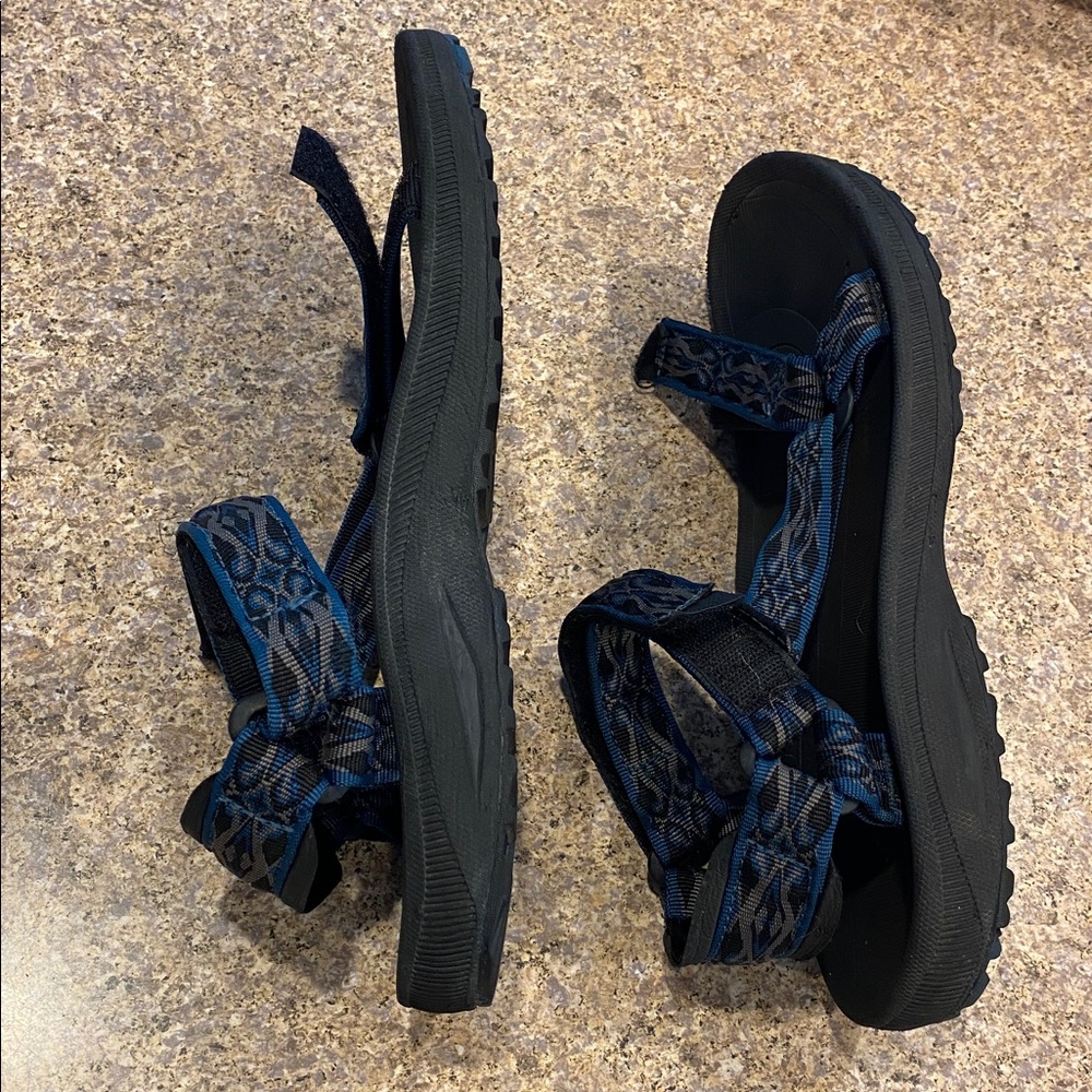 Teva Blue Black Gray Water Hiking Sport Sandals US Size 11 - Picture 16 of 17